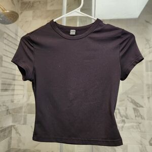 Black Crop Top SHEIN XS